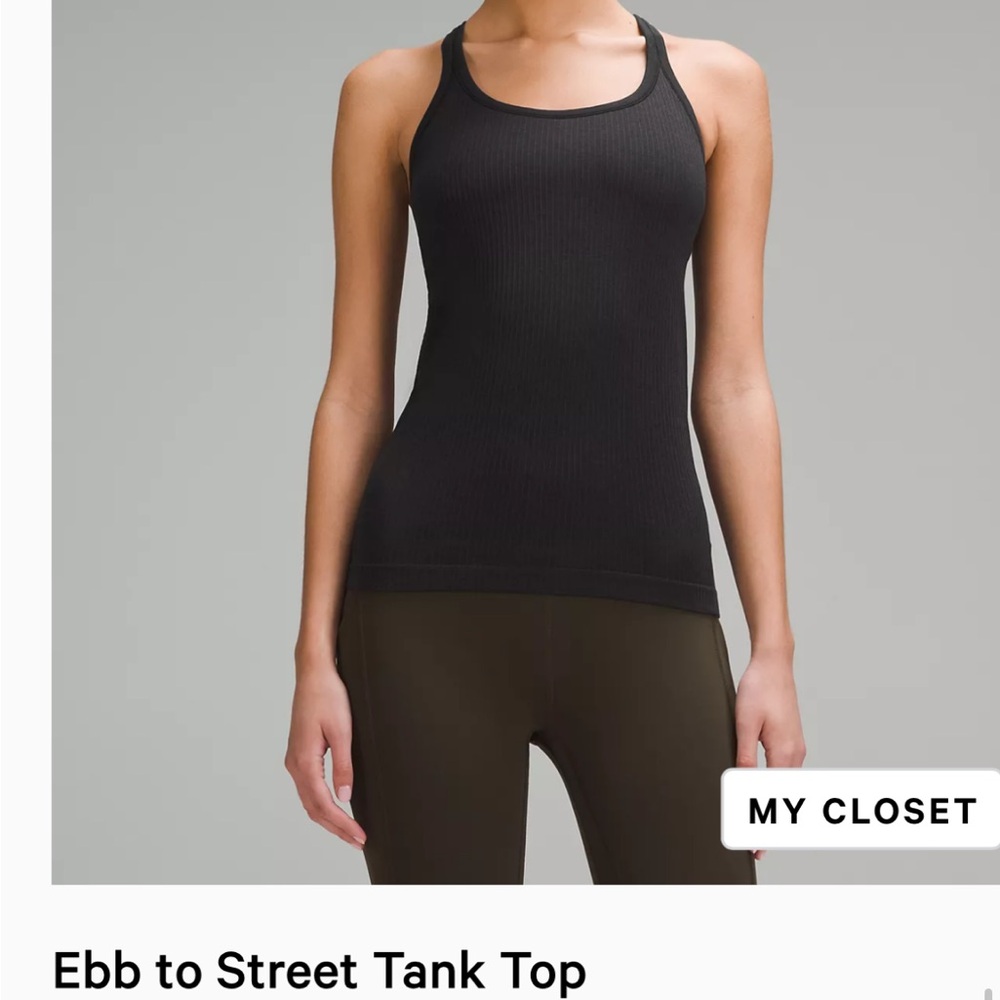 lululemon athletica Black Ebb to Street Tank Top